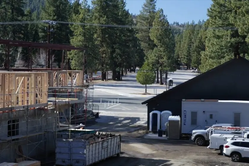 An active construction site shows exterior plumbing and building work underway near Cerritos, CA on About Cerritos Plumbing Experts
