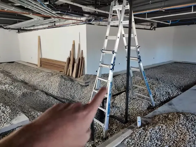 Commercial plumbing rough-in work is visible inside a larger building project near Bloomfield Avenue Corridor, Cerritos, CA on Plumber on Bloomfield Avenue, Cerritos, CA