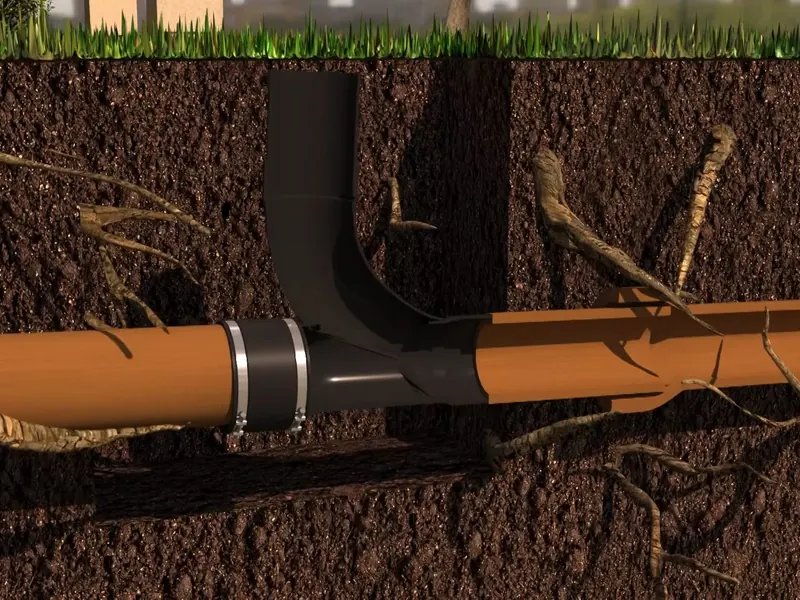 Exterior sewer work shows trenchless equipment, open excavation, or new pipe placement near Lakewood, CA on Plumber in Lakewood, CA
