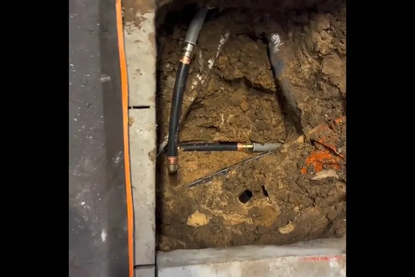 Leak detection work exposes the pipe area so the failure point can be confirmed near Cerritos, CA on 24/7 Emergency Plumber in Cerritos, CA faq 247 003