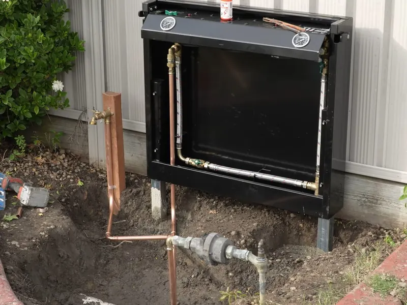 Under-sink filtration components are arranged for a cleaner drinking water connection near Cerritos, CA on Pool Leak Detection & Repair in Cerritos, CA