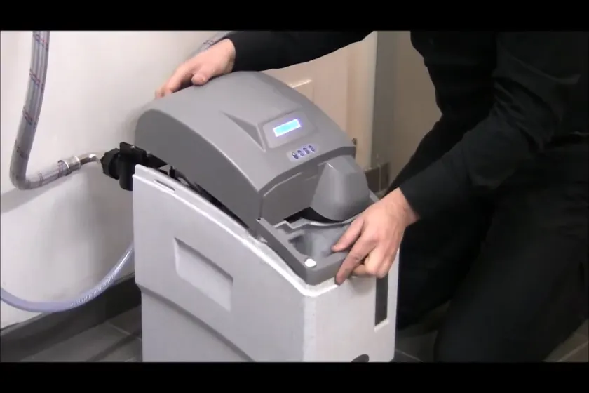 A water softener system is inspected with its brine tank, valve head, or inlet piping visible near Norwalk, CA on Plumber in Norwalk, CA